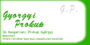 gyorgyi prokup business card